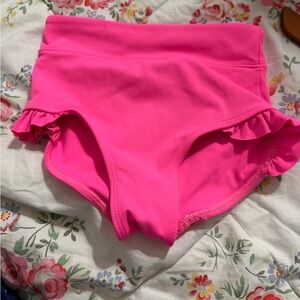 Bright Pink Ruffled Tiger Friday  Bottoms